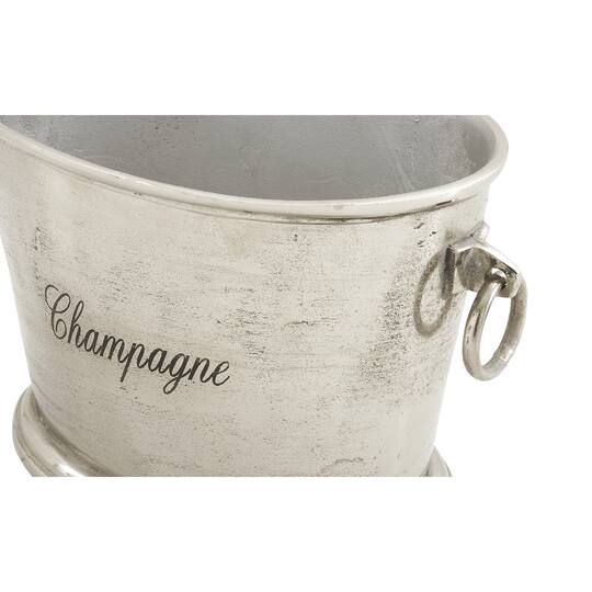 17" Silver Champagne Metal Wine Bottle Holder